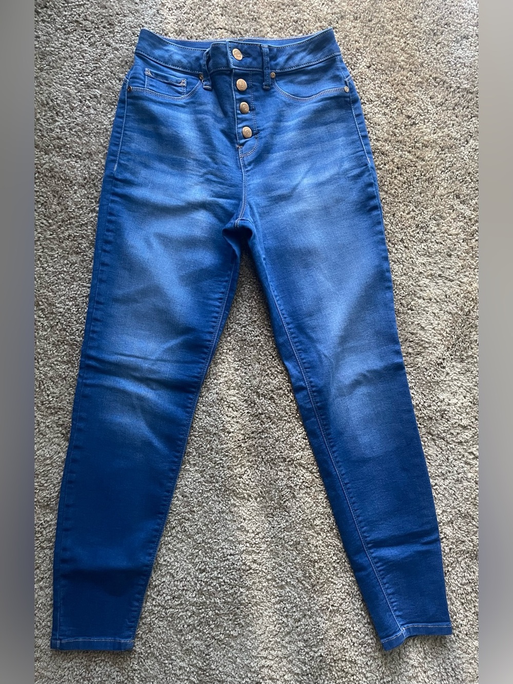 No Boundaries Button Fly High Rise Sculpting Skinny Jeans Size 11